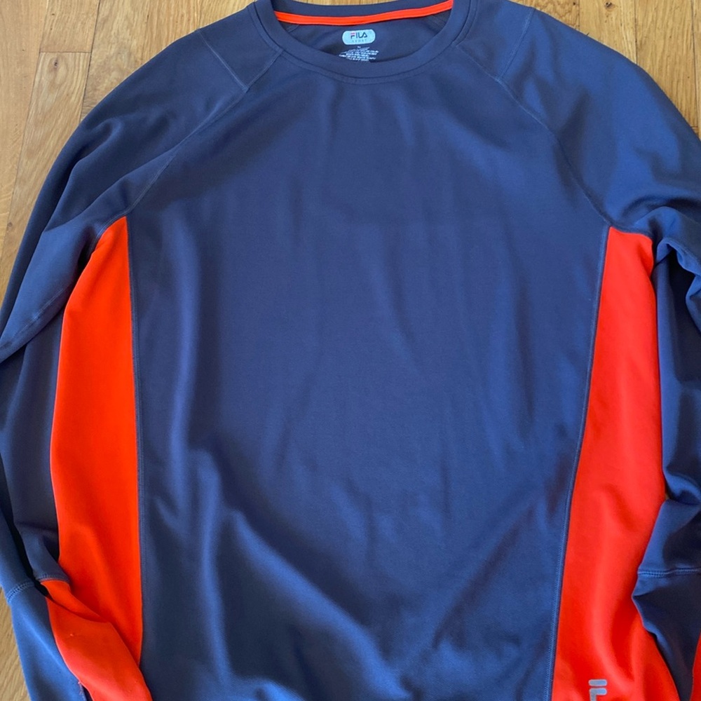 Fila Sport. Long sleeve. Orange and grey.